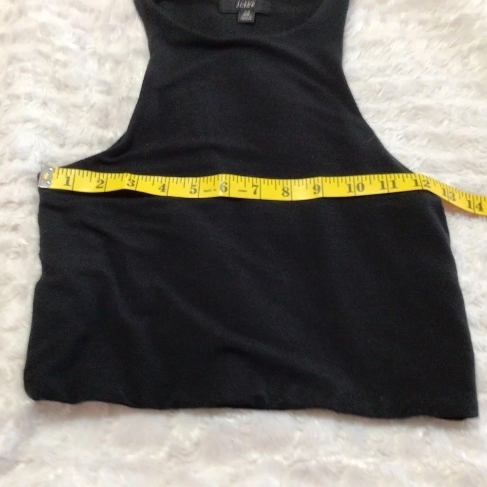 J. Crew Black Modal Blend Cropped Tank Top XS